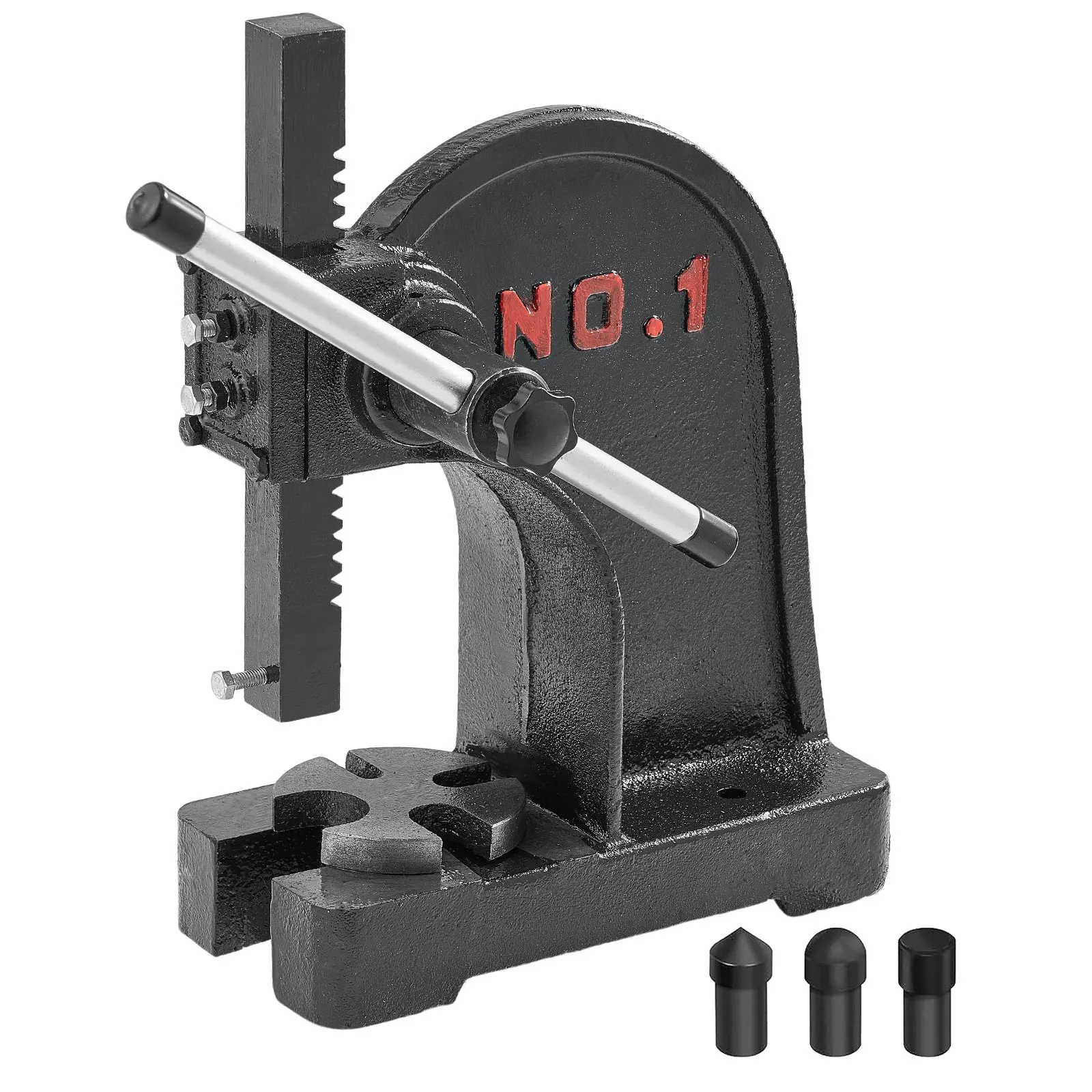 Arbor Press, 1 Ton Manual Arbor Press, 5.9" Maximum Height, Cast Iron Heavy-duty Manual Desktop Precision Hand