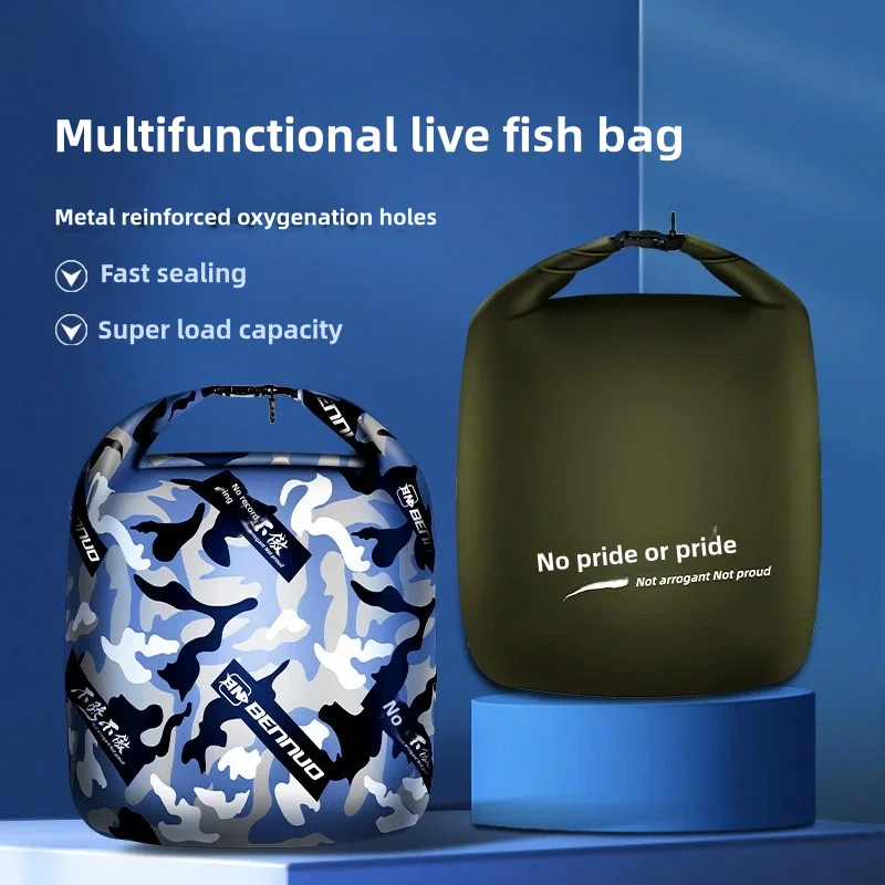 Thickened Live Fish Bag Fish Carrying Bag Field Fishing Special Oxygenation Portable Folding Catching Protection Bucket
