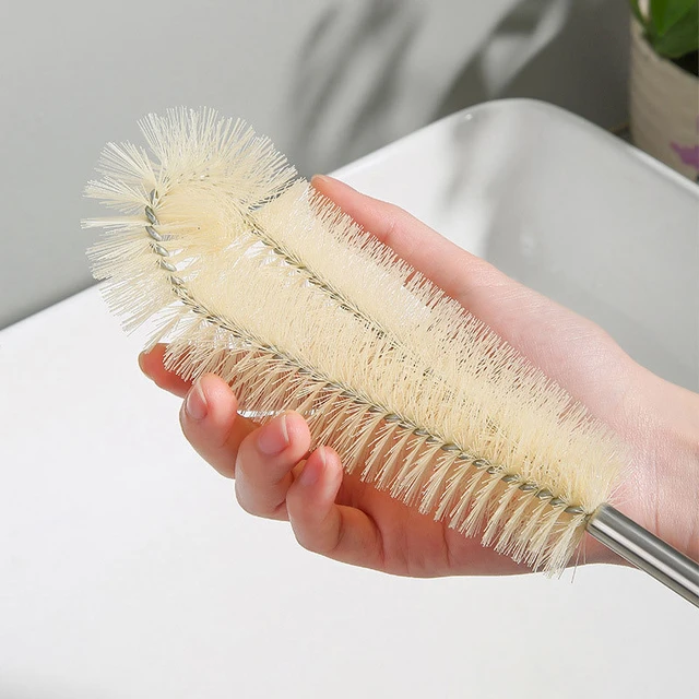 Household Wooden Bottle Cleaning Brush Extended Handle Cup Brush Water Cup  Cleaning Tool Thin Flexible Small Big Wire Cleaner - AliExpress