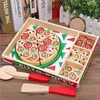 Children puzzle hands-on pizza simulation toys wooden Building Block
mushroom pizza chechelle Pretend Early Education toys gift 4