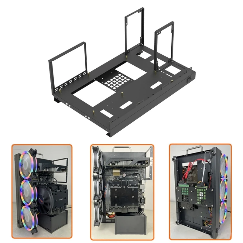 DIY Computer Motherboard Case Rack Personality ATX Open Chassis Vertical Overclocking Open Aluminum Frame Chassis Rack