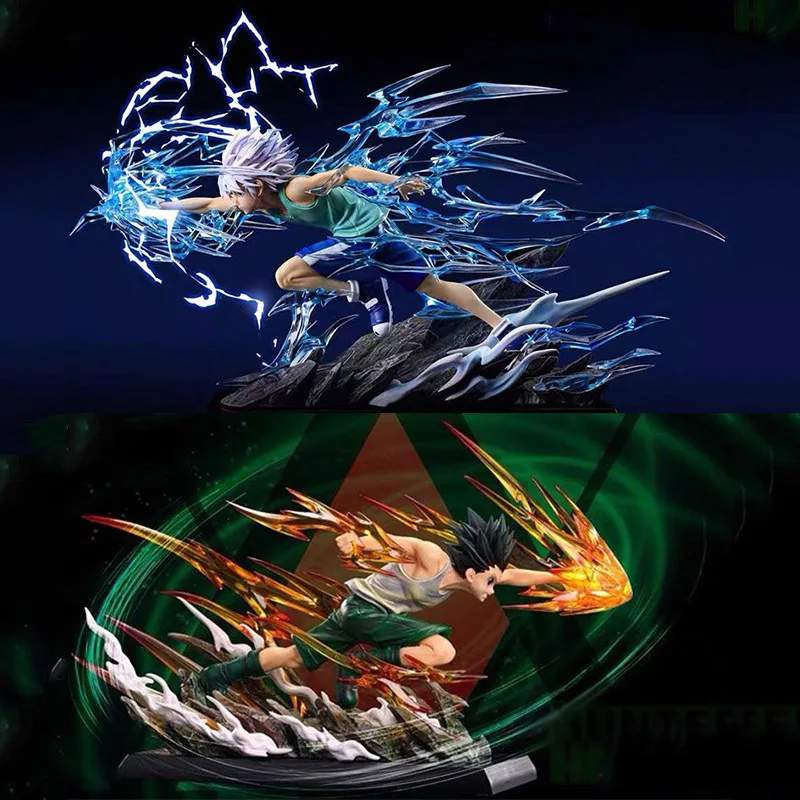 

Cartoon HUNTER×HUNTER Gk Killua Zoldyck Figure Action Gon Freecss Figma Fighting Figure Anime PVC Collection Desktop Model Toys