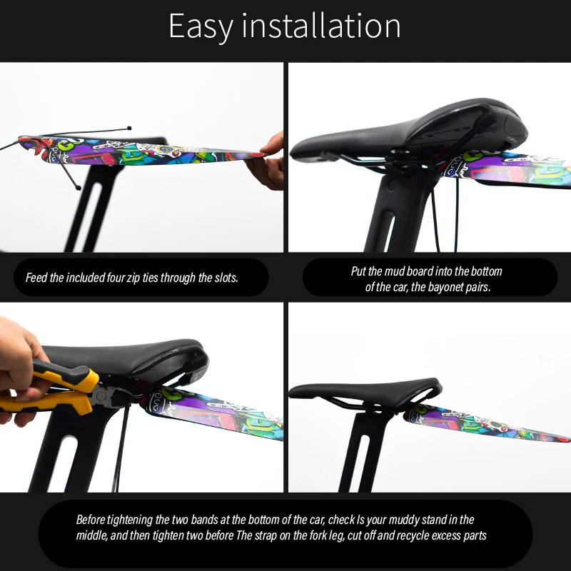 Chooee Bike Accessories Bicycle Rear Mudguard Saddle Fender Mountain MTB Road Seat Mud Guard Cycling Part bicycle fender