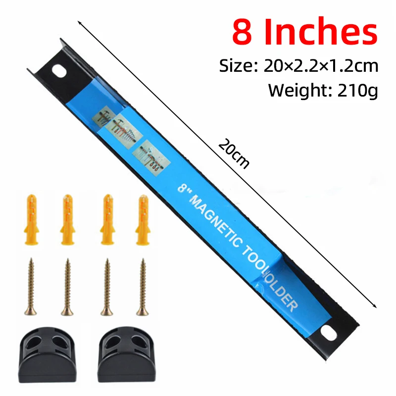 מחזיק כלי מגנטי רב-חובה מגנט כלי בר ארוך מוסך סדנאות אחסון חומרה אחסון מתכת מארגן מתלה עבור שולחן עבודה