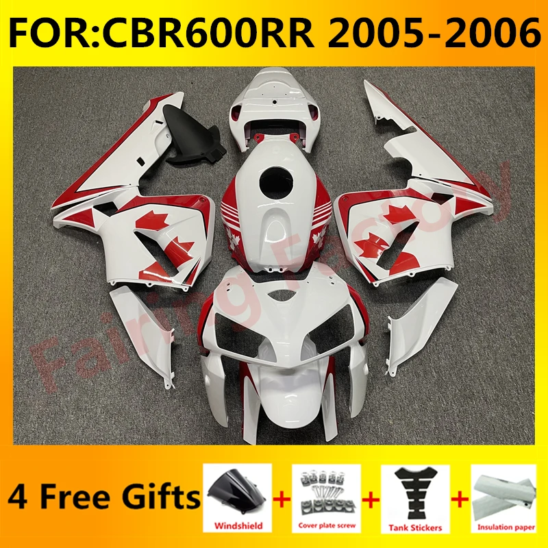 

New ABS Motorcycle Whole Fairings Kit for CBR600RR F5 2005 2006 CBR600 RR CBR 600RR 05 06 Bodywork full fairing set red white