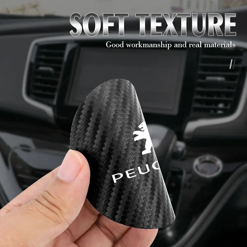 Carbon Fiber Car Water Slot Non-Slip Cup Mat For Peugeot 206 308 208 407 301 107 406 207 408 607 2008 108 3008 205 807 508 2Pcs