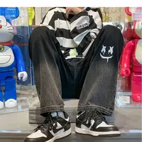 Jean Baggy Vintage à Jambes Larges pour Homme, Pantalon Streetwear Surdimensionné, Droit et Long, à la Mode, Y2k, 2024 6