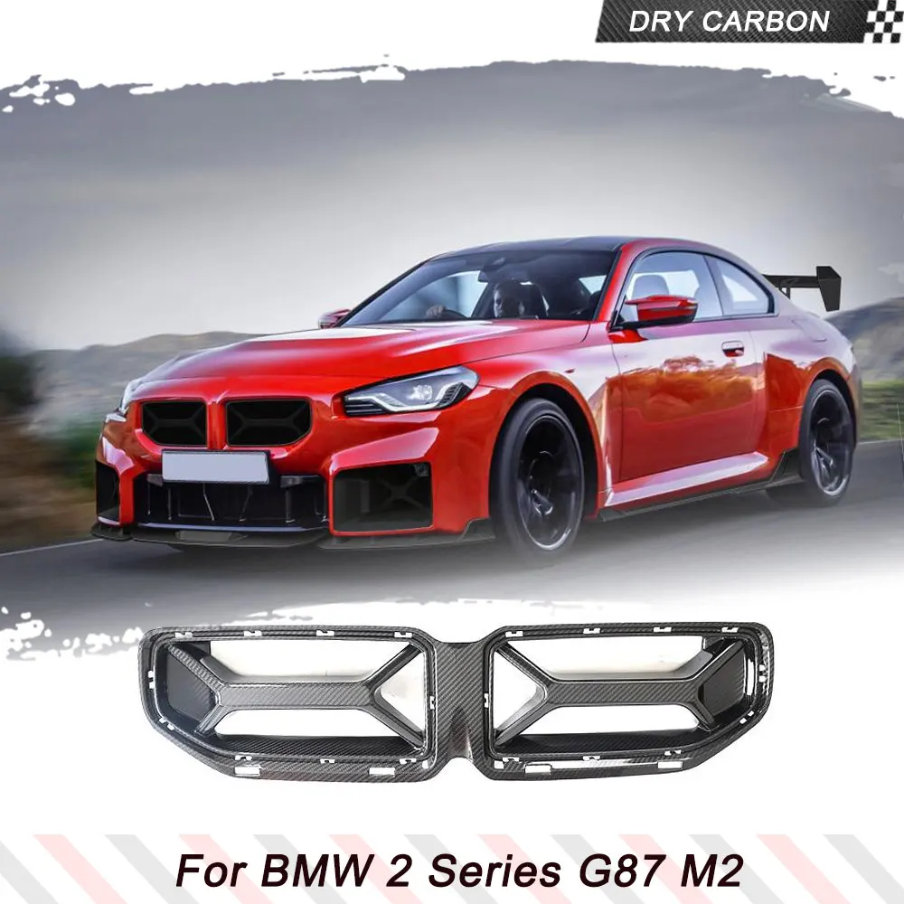 

Prepreg Dry Carbon Fiber Car Front Grille For BMW 2-Series G87 M2 2023+ Coupe 2-Door Front Bumper Grille Frame Car Body Kits