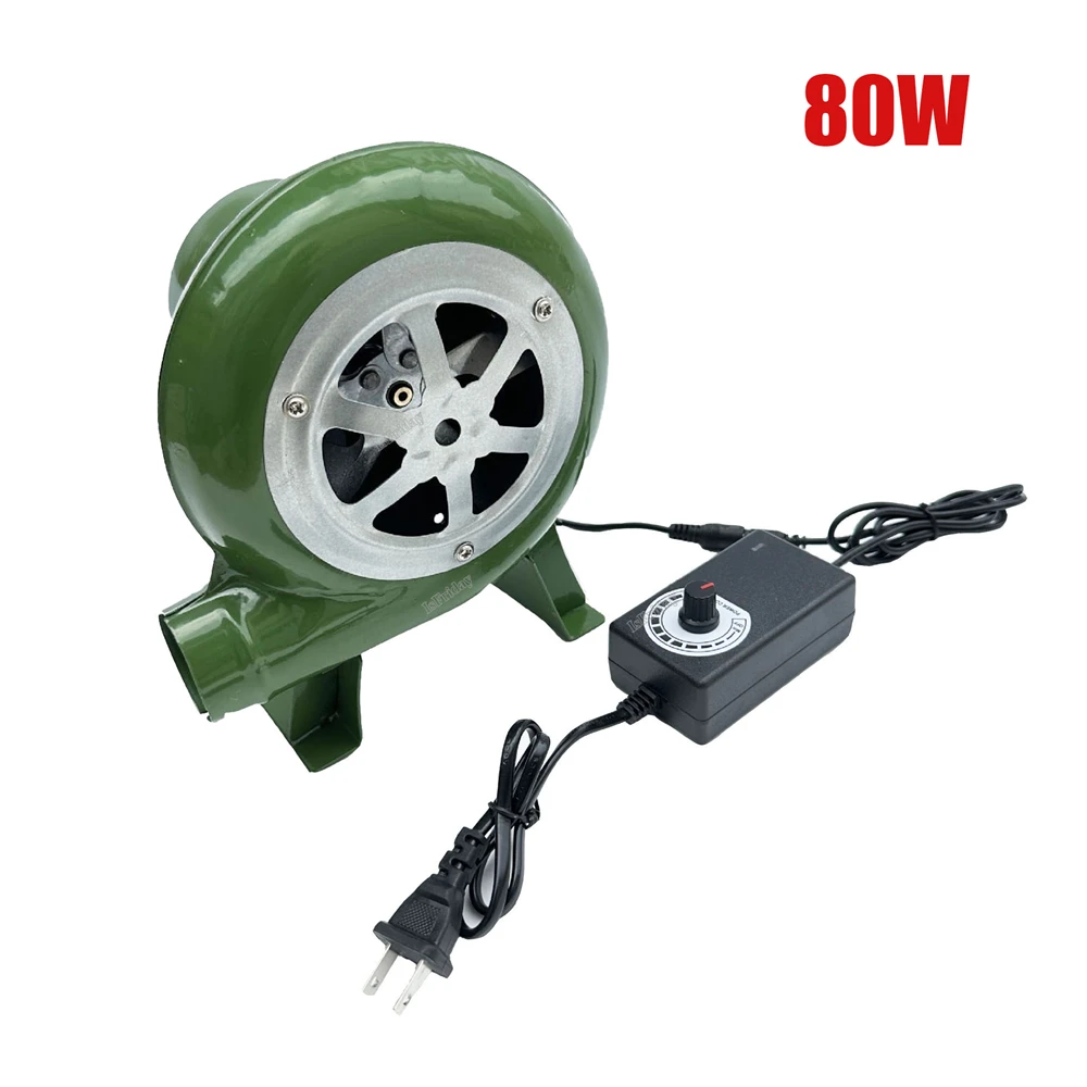 Electric Blower Fan BBQ Fan 100v 220v Suitable for Barbecue Mini Blacksmith Forges Blower with Speed Adapter AC100-240V M89B 5