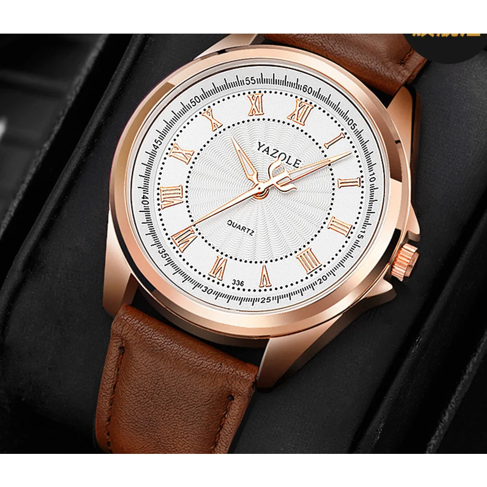 Business Quartz Leather Glow Fashion Men's Watch_voghion.com