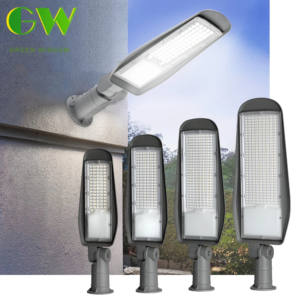 LED Street Lamp Super Bright LED Street Light 50W 100W 150W 200W IP66 Waterproof Outdoor Lighting Floodlight Spotlight Garden Road Lights