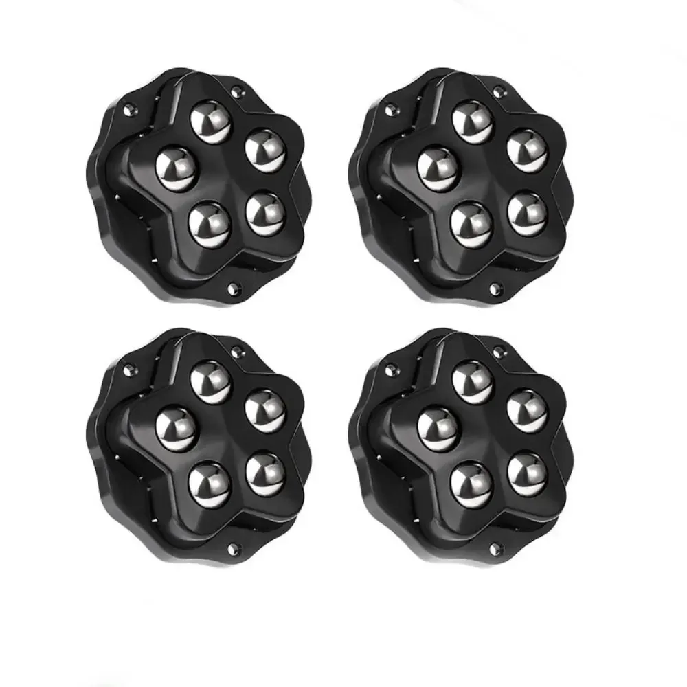 4Pcs Self Adhesive Caster Wheels Super Load-bearing 5 Beads Universal 360&deg; Rotating for Home Appliances Storage Boxes