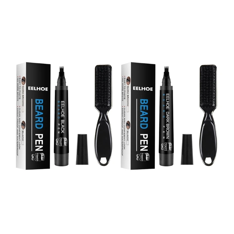 

Beard Filling Pen Beard Filler Pencil With Beard Brush Waterproof Pen