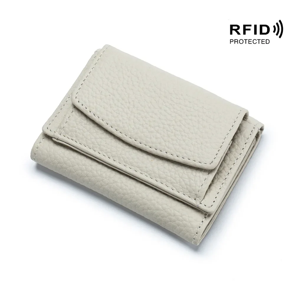 Women's Genuine Leather Fashion Wallet with Mini Coin Pocket and RFID Blocking