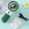 1 Portable Cartoon Fruit Mini Handheld Fan with USB Charging Cable Battery Powered Suitable for Family Outdoor Travel 5