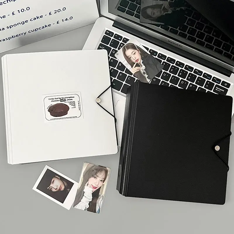 Kawaii 4 Grid Binder Kpop Photo Card Collect Book Large Capacity Idol Photo Album Photocards Holder Storage Book Stationery 4