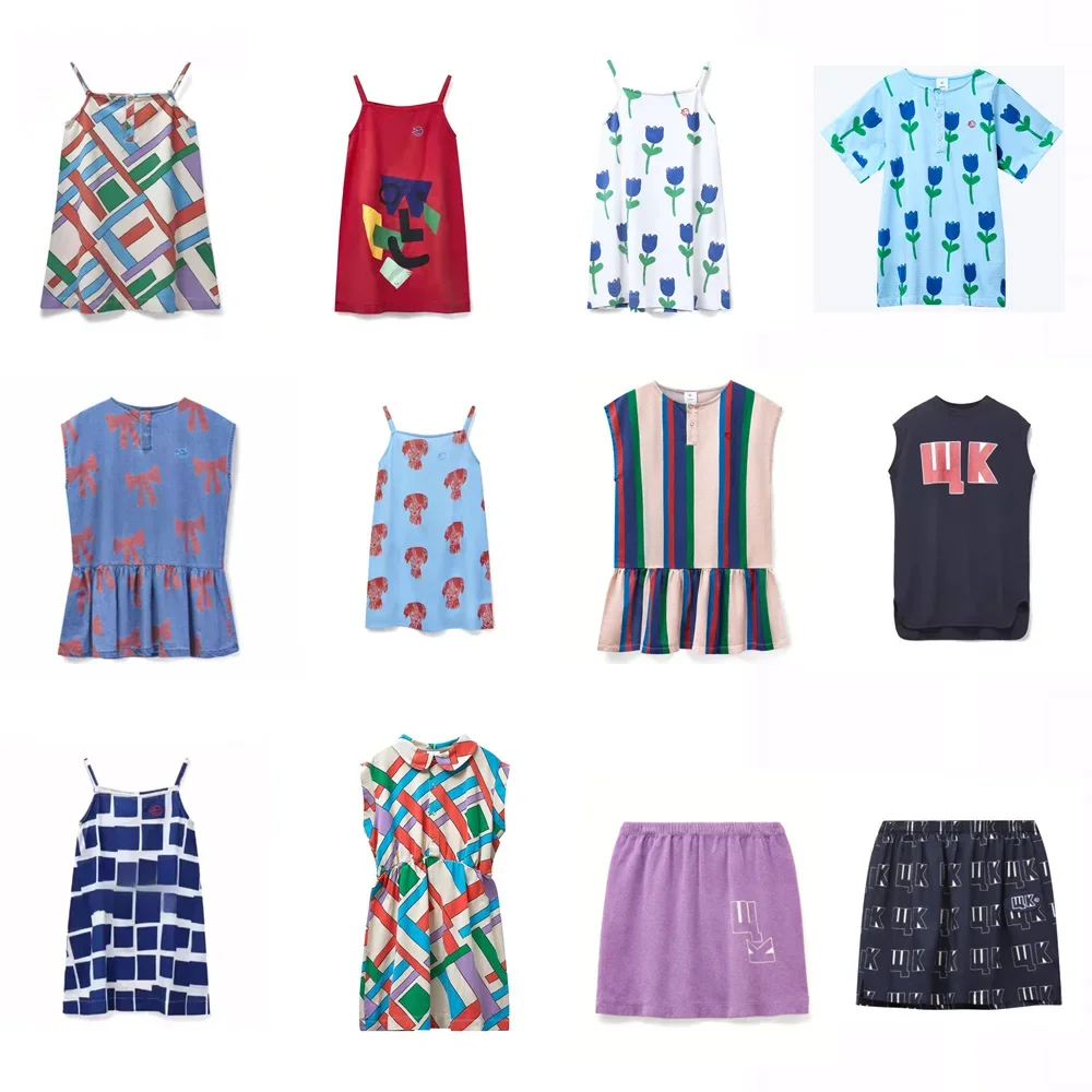 Girls Dress Princess Costume Kids Clothes Kids Girl Dress Summer Floral Print Short Sleeve Casual Cartoon Princess Dresses For Girl Fashion Children Clothes