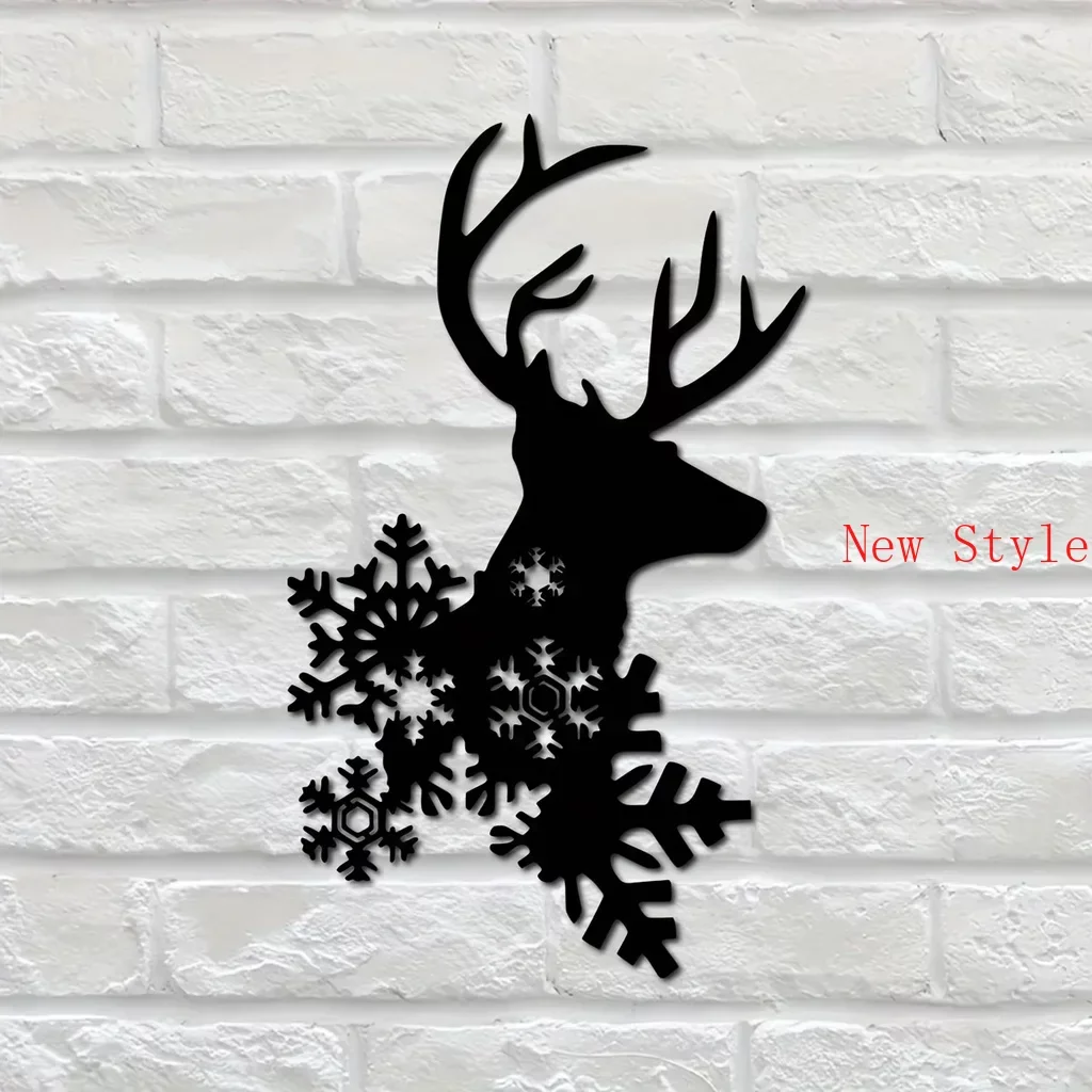 

Metal Deer Christmas Decorative Art Wall Mounted Decoration Christmas Deer Metal Art Metal Iron Deer Signs Livingroom Decor Home
