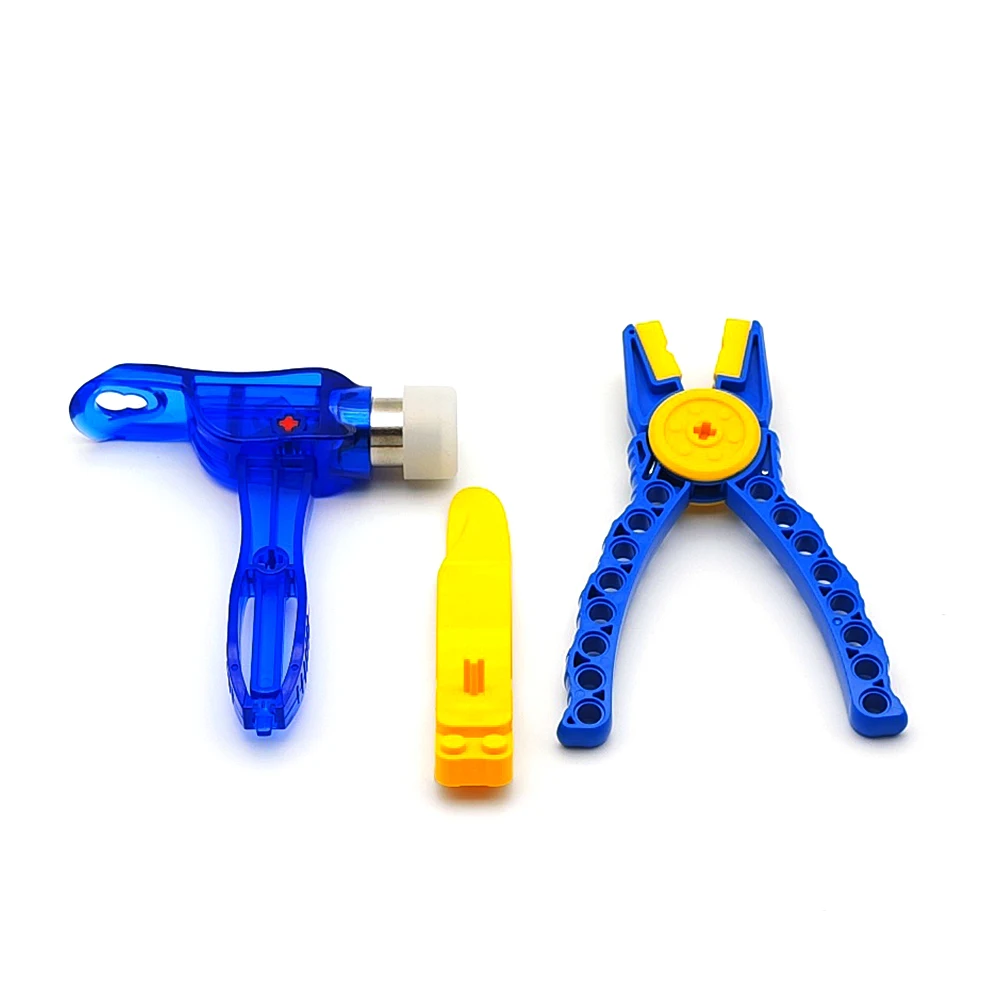 ערכת כלי לבניית קוביות, כולל מפריד לבנים, בוחר קוביות, מקלע רב-תכליתי 3 ב-1