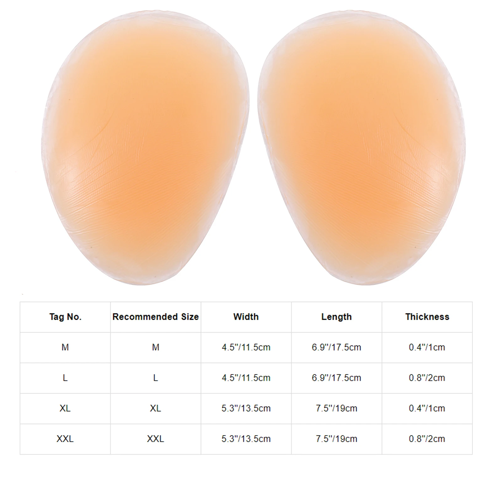 1 Pair Buttocks Enhancers Inserts Comfortable Removable Silicone Fake Butt Pads Women Push Up Paded for Briefs Panties Shapewear 6