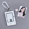 1 Pcs Acrylic Photocard Holder Key Chain INS Ins Idol Photo Card Holder Decorative Student ID Badge Holder Girls Card Sleeves 6