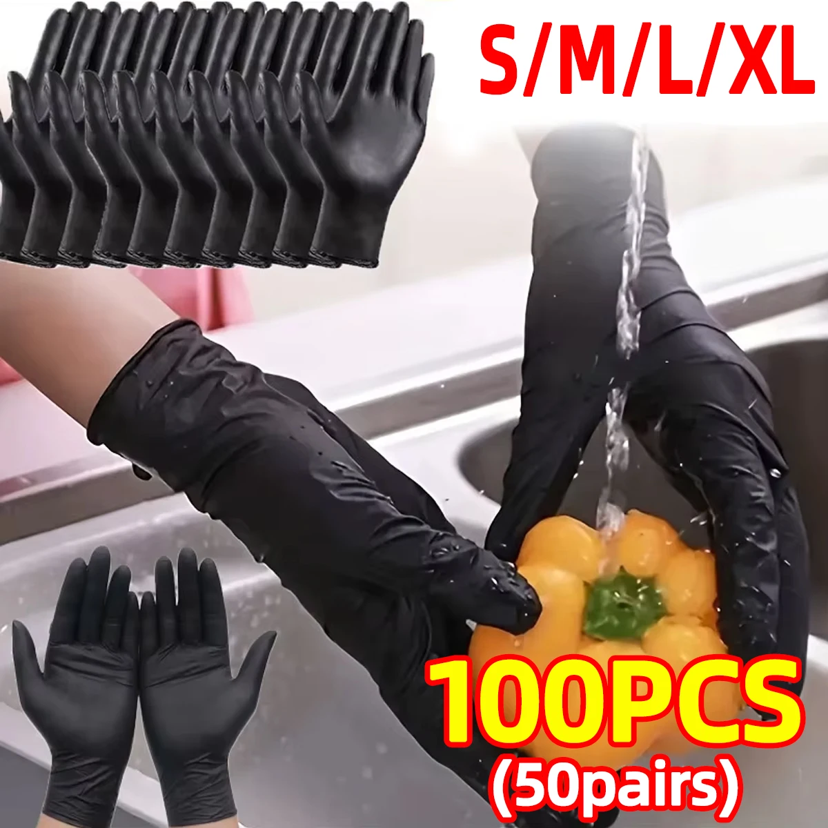 Disposable Nitrile Gloves for Car Maintenance Tattoo Work Oil-proof PVC Latex Free AntiStatic