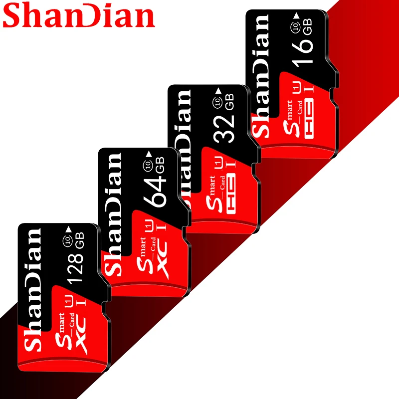 SHANDIAN-Ʈ SD ī 16gb 32gb Ŭ 10,  Ʈ SD ̴ ī ޴  ī޶   뷮 64gb ޸ ī