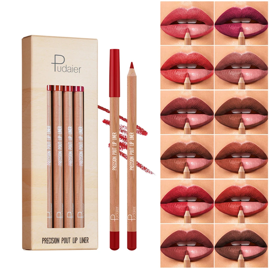 12-Color Velvet Matte Lipstick & Liner Red Contour Tint Lipstick-Waterproof, Long-Lasting Wear, Ideal Gift 2