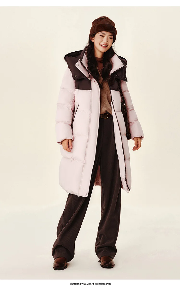 Down Jacket Women Long Length Water-Repellent New Winter Detachable Hood Winter Clothing