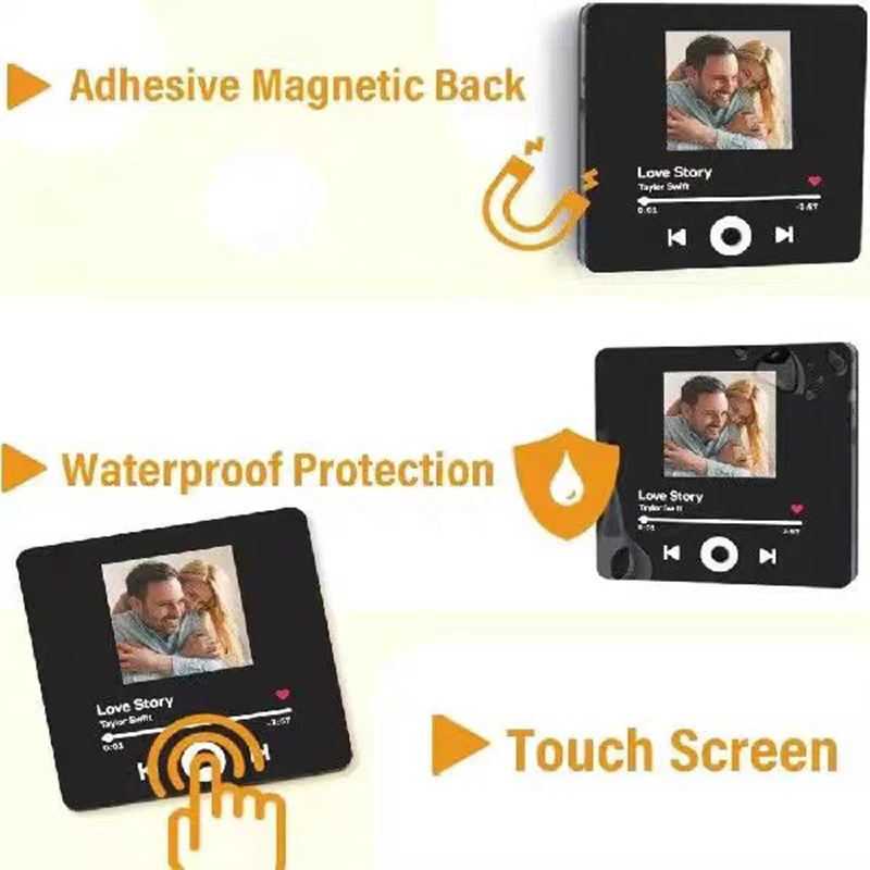 Personalized Music-play Refrigerator Magnet Plastic Tape With Built-in Music Player Unique Home Decor Gift Music Lovers