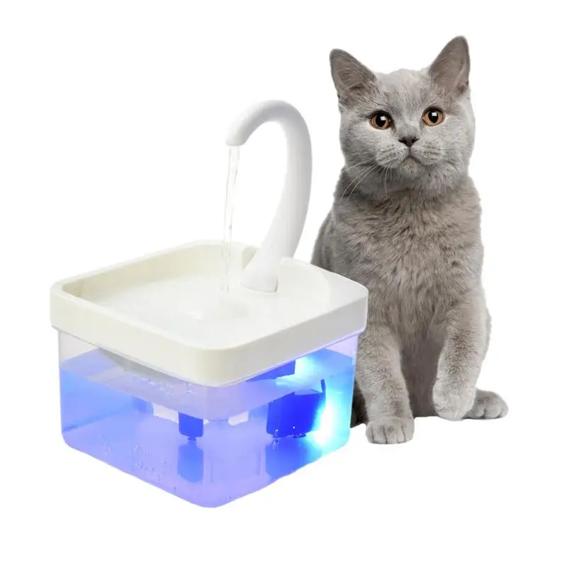 

Cat Water Fountain Dog Drinking Bowl Pet USB Automatic Water Dispenser Super Quiet Drinker LED Light Auto Feeder Drink Filter