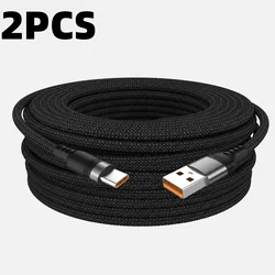 USB Type C Extended 5 - Meter 6A Super - Charging Cable - 8m (2pcs Black)