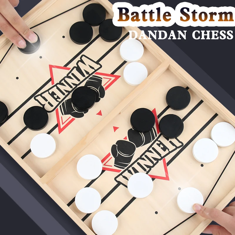 Wooden bouncing chess tabletop two player battle luxury parent-child interactive toy children's puzzle wooden tabletop game 2