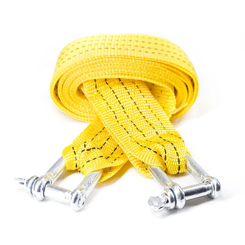 Towing Rope High Strength Car Tow Rope Fluorescent Yellow Tow Strap Bumper Trailer Car Safety Accessries