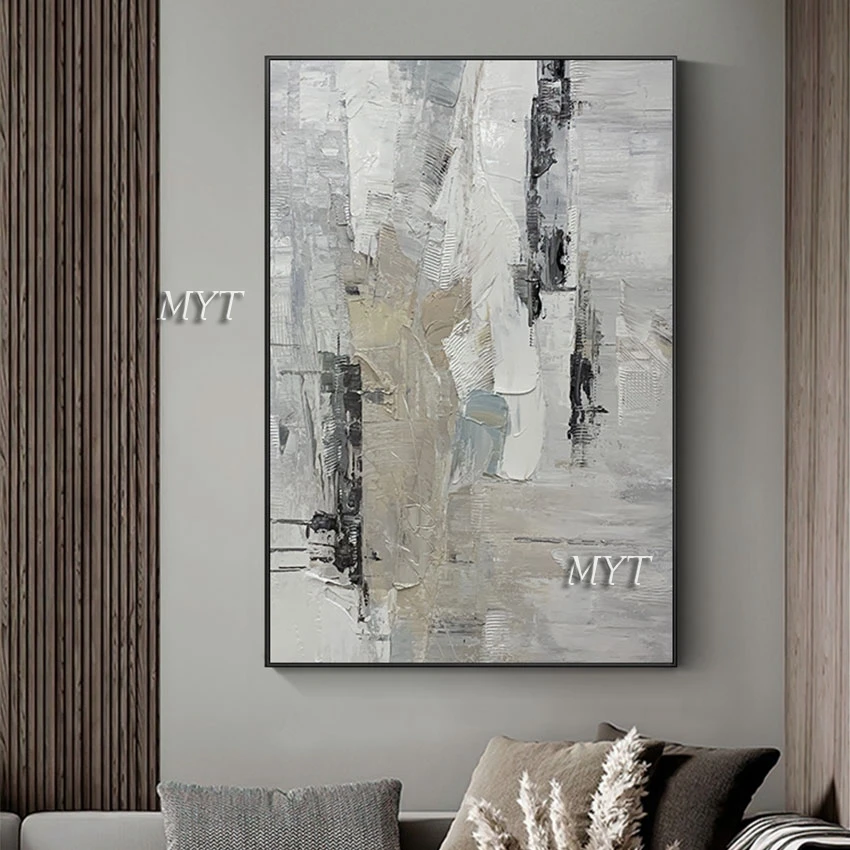 

New Arrival Large Size Textured Acrylic Abstract Oil Painting Home Accessories Decoration Wall Picture Canvas Art No Frame
