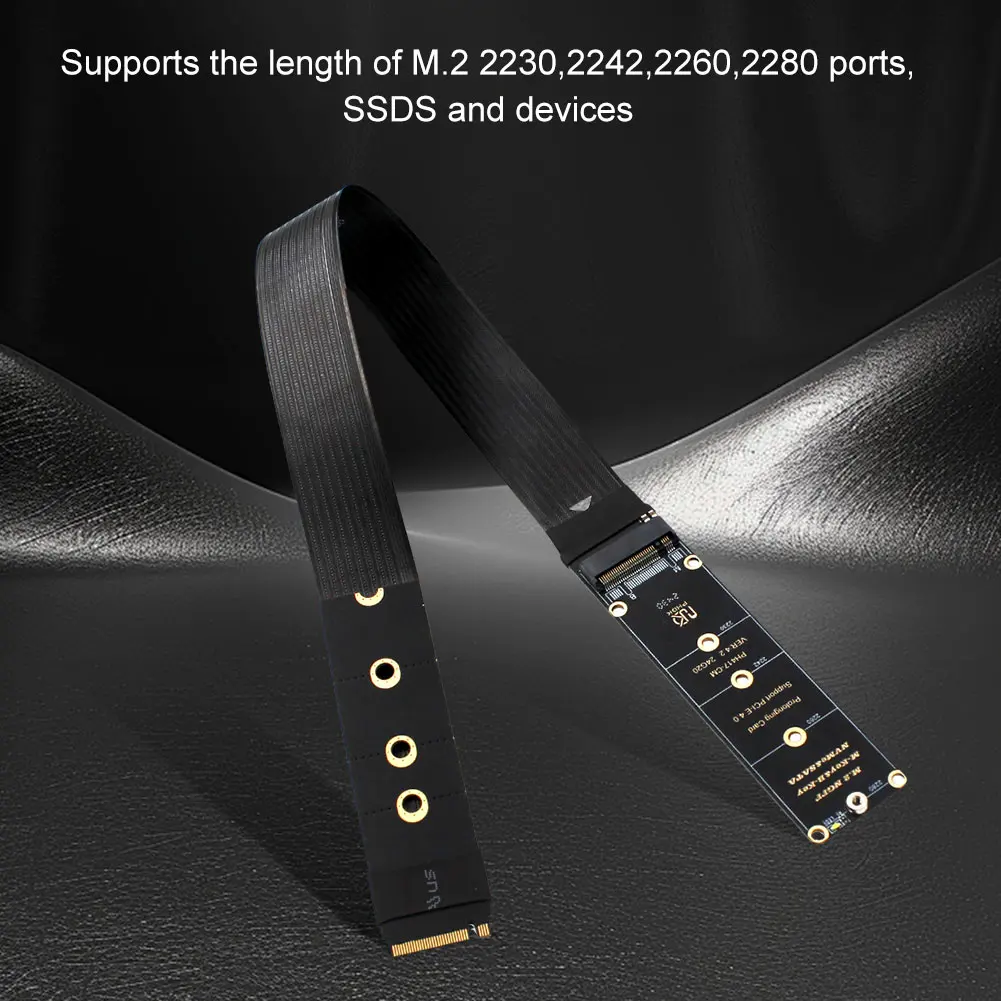M.2 NVME NGFF M-Key SSD Extension Cable M.2 NVME Extender NGFF M-Key PCIe4.0 SSD Extention Card for M.2 2230 2242 2260 2280 SSD