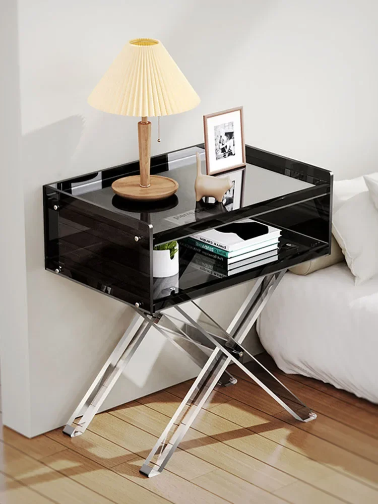 Furniture Acrylic Nightstands,Transparent Bedside Cabinets,Shelves,Bedroom Night Stands,Creative Living Room Sofa Coffee Tables
