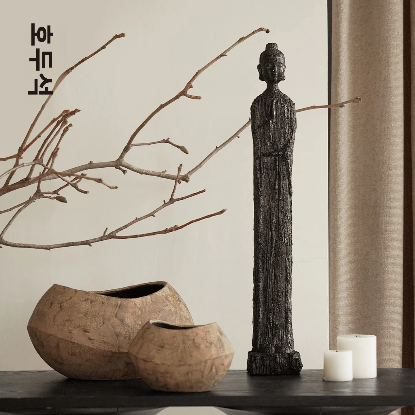 새로운 중국 스타일의 선(禪) 불상 조각 장식품, 가정 거실 입구, B&B, 다실..