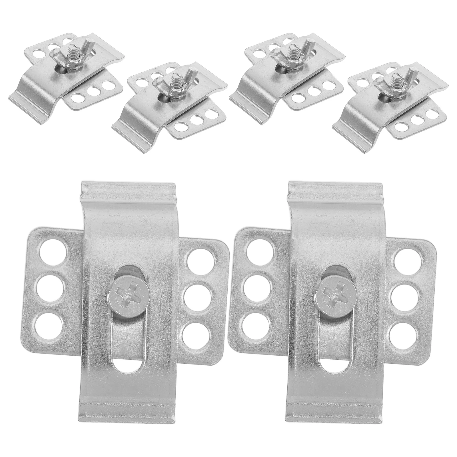 6pcs Hardware Fasteners Metal Undermount Sink Brackets Kitchen Bathroom Mounting Clips Supports Secure Fixation Sink Mount