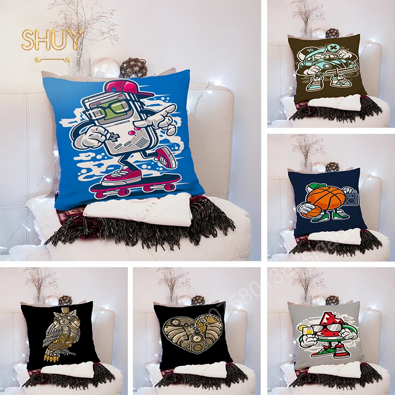 

Hip-hop Trend Graffiti Pillow Case Sofa Cushions Cover Home Accessories Living Room Office Decorative Car Chair Throw Pillows