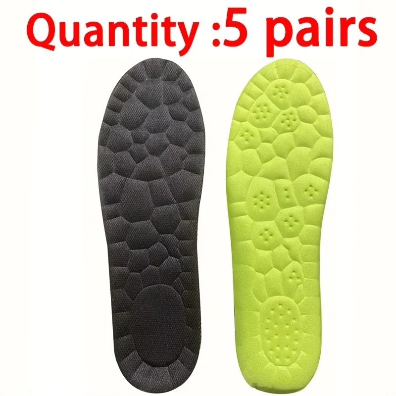 5 pairs of lightweight and soft insoles,soft,elastic, and breathable,suitable for sports shoes and casual insoles,comfortable