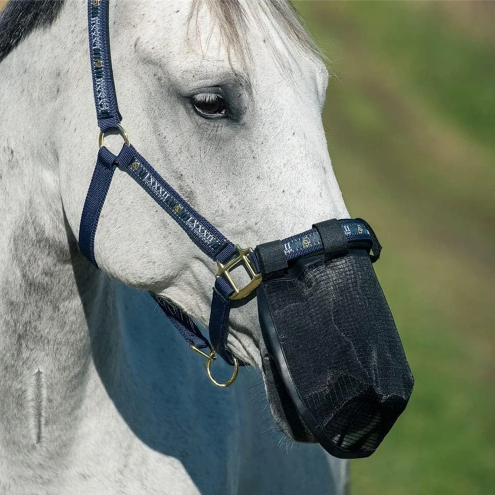 Horse Nose Mosquito Protection Mesh Breathable Horse Fly Mask Horse Nose Cover Protector for Horse Face Protection 6