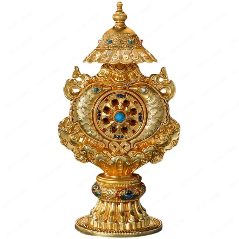 

Tantra Supplies the Eight Auspicious Symbols Ornaments Tibetan Buddha Worship Buddha Front Ornaments Alloy Decoration