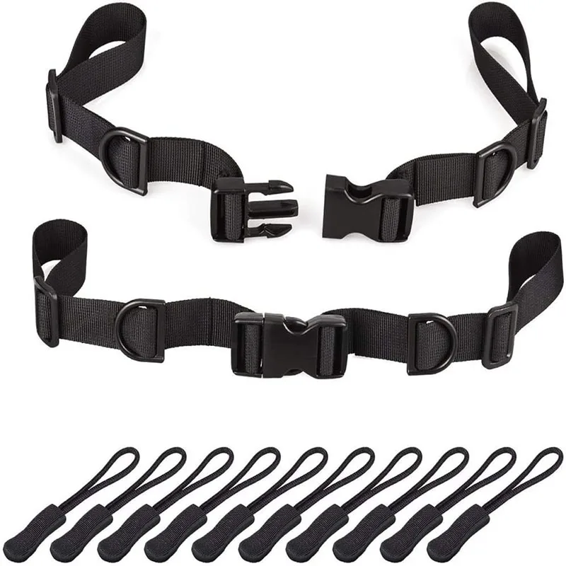 2PackBackpackChestStrapHeavyDutyAdjustableBackpackSternumStrapChestBeltwith10