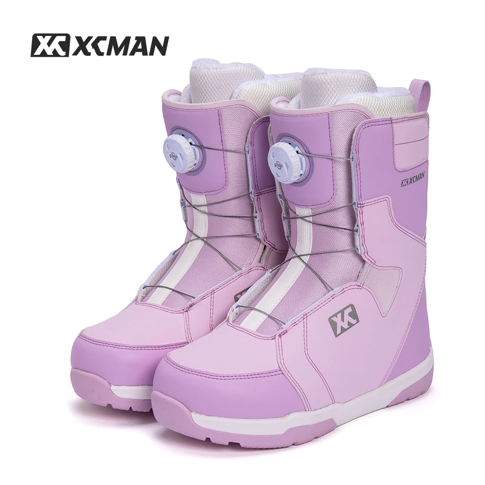 XCMAN Professional Ski Shoes Warm Waterproof Snowboard Boots Non-Slip Leather Breathable Snow Ski Boots Equipment ski boots