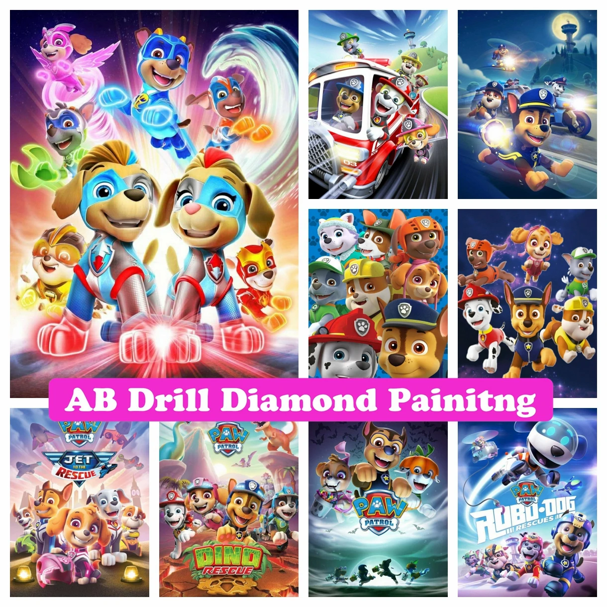 

Disney Cartoon Dog 5D DIY AB Drill Diamond Painting Embroidery Cross Stitch Rhinestone Mosaic Kids Room Decor Children's Gifts