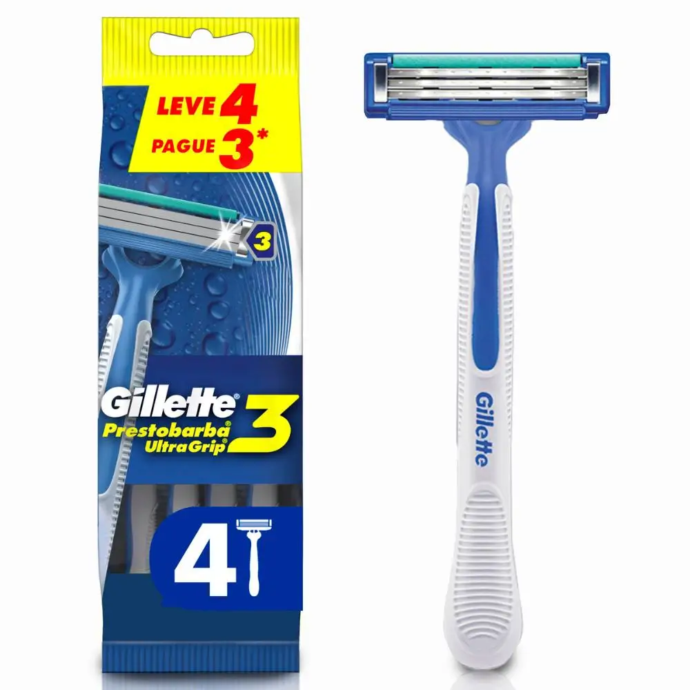 Disposable Shaving Machine Gillette Prestobarba UltraGrip3 C/4 Units -  AliExpress