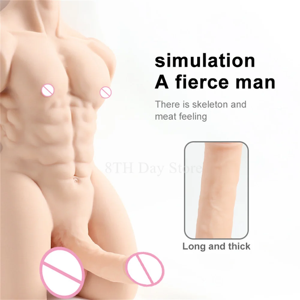 Male Torso Love Sex Doll for Women Sexy Realistic Silicone Half Body Mannequin Big Dildo Long Penis Buttplug Adult Products Shop