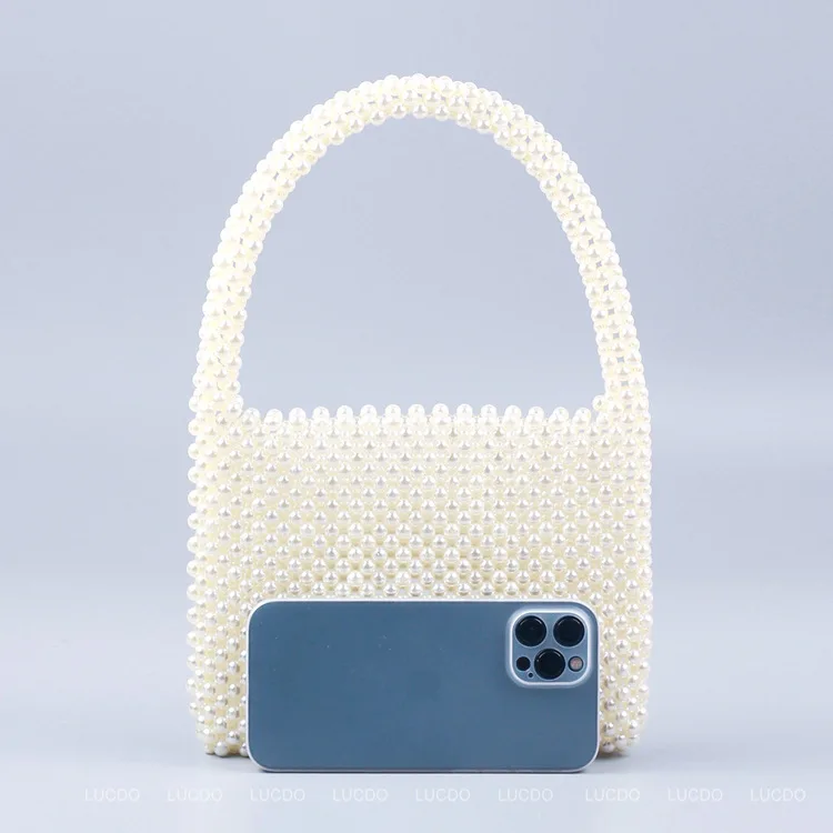 Petit Sac à Main Vintage Perlé – Sac De Soirée, Doublure Synthétique, Occasion