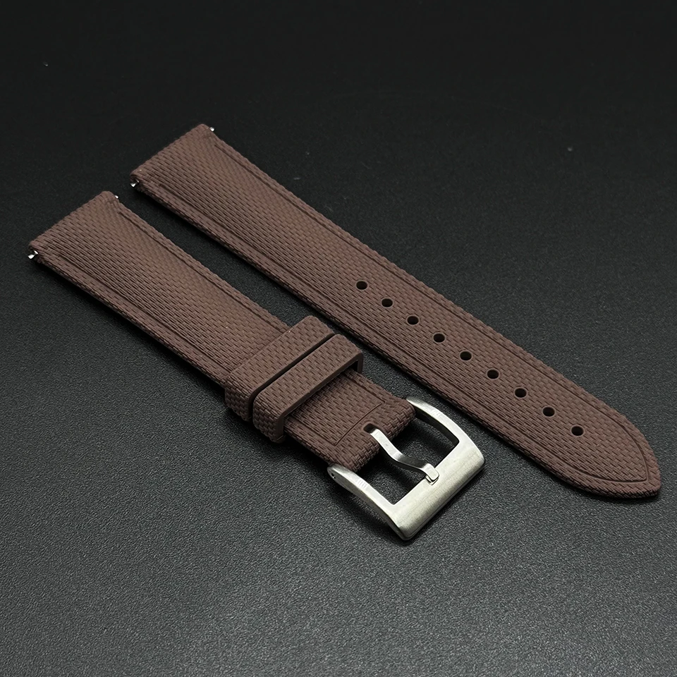 Braided FKM Rubber Quick-Release Watch Strap - Universal Fit, 20-22mm